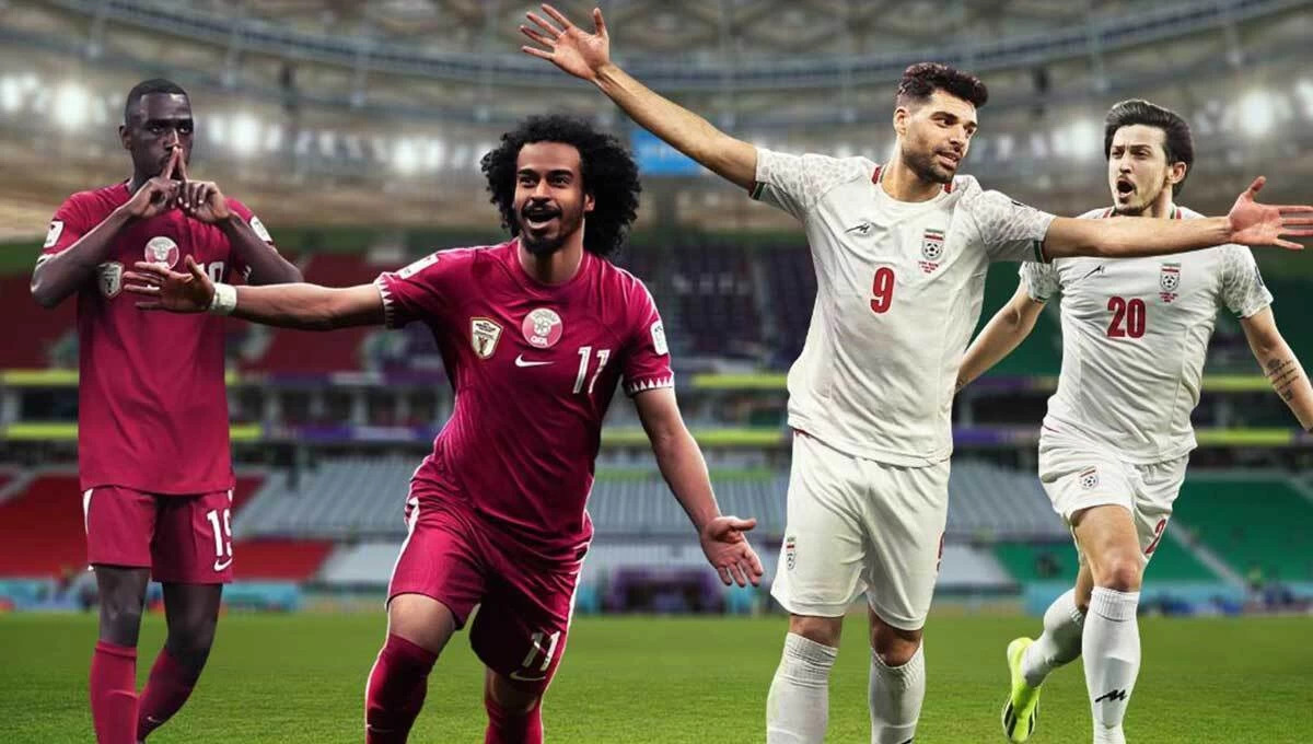 پوستر فدراسیون برای دیدار ایران - قطر