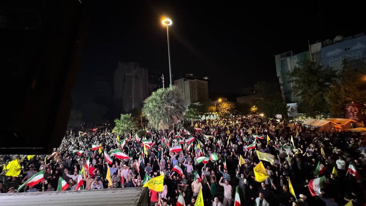 عکس: تجمع در میدان فلسطین علیه یاوه‌گویی ترامپ