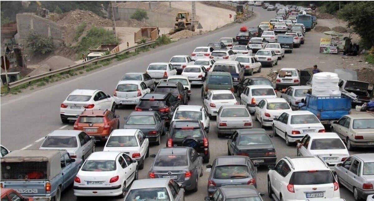 ترافیک سنگین در جاده هراز و چالوس