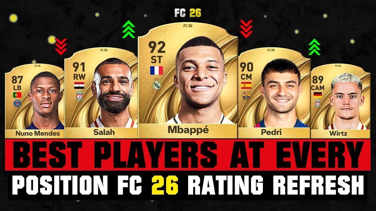 بهترین ریتینگ‌های احتمالی بازیکنان در هر پست در بازی EA FC ۲۶؛ با حضور امباپه، صلاح و پدری