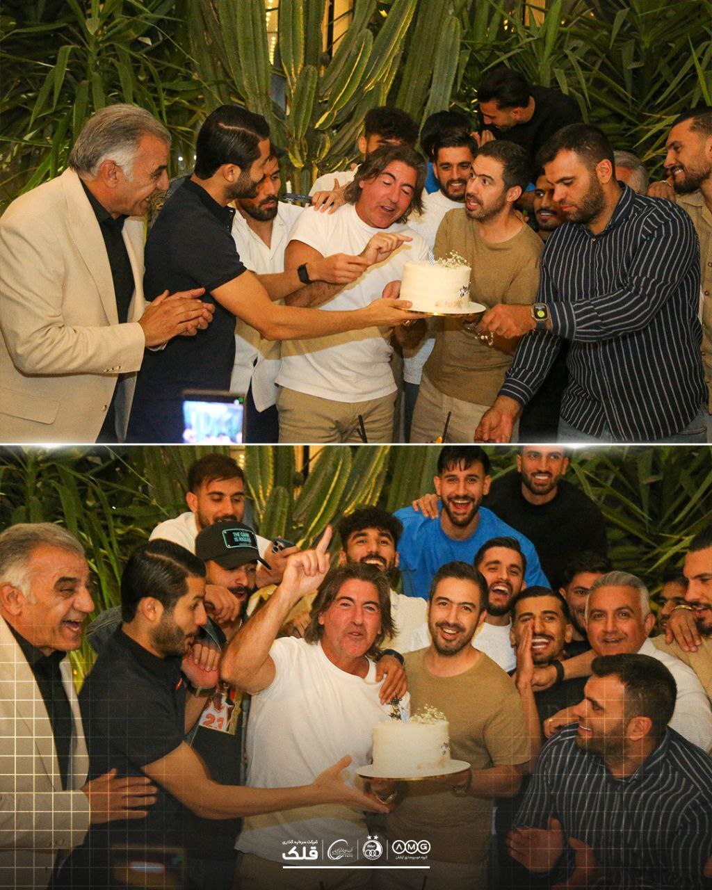 کِل کشیدن ستاره استقلال در جشن تولد ساپینتو