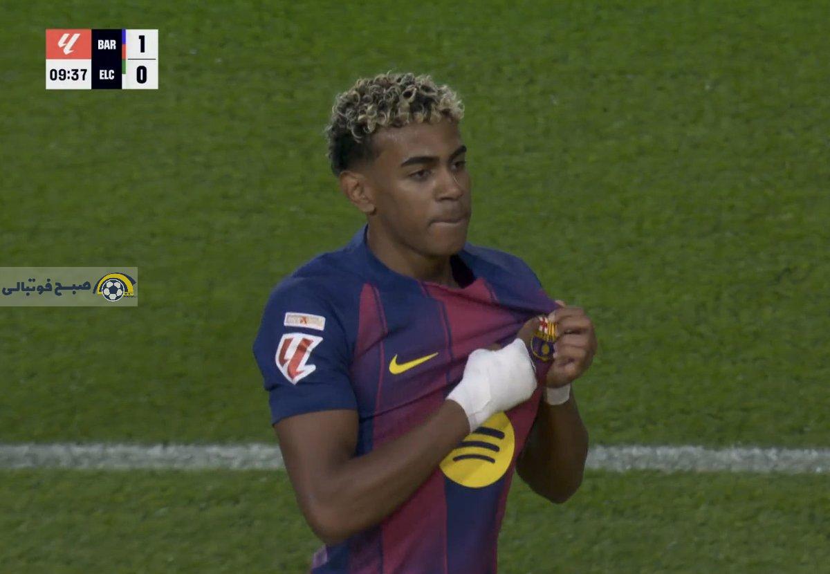 بارسلونا و دیگر «هیچ»؛ شادی گل معنادار یامال پس از گشودن دروازه الچه بارسلونا و دیگر «هیچ»؛ شادی گل معنادار یامال پس از گشودن دروازه الچه