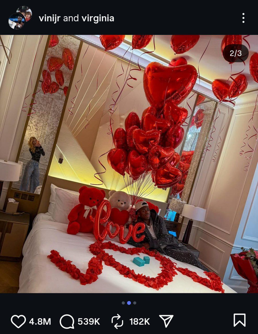 پست مشترک وینیسیوس جونیور و پارتنرش، ویرجینیا در اینستاگرام از سفرشان به موناکو پست مشترک وینیسیوس جونیور و پارتنرش، ویرجینیا در اینستاگرام از سفرشان به موناکو