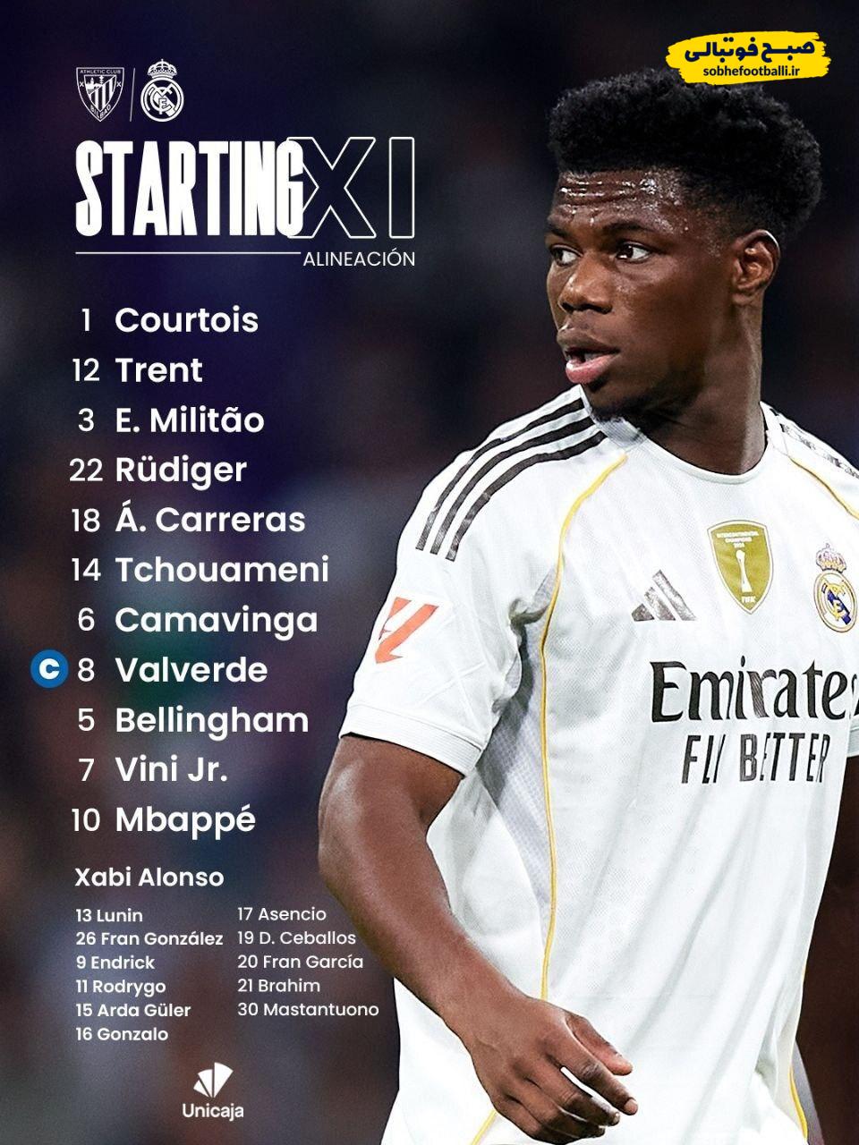 ترکیب رسمی رئال مادرید برای دیدار مقابل اتلتیک بیلبائو اعلام شد ترکیب رسمی رئال مادرید برای دیدار مقابل اتلتیک بیلبائو اعلام شد