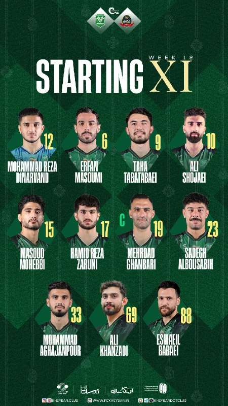 ترکیب رسمی خیبر مقابل شمس‌آذر قزوین مشخص شد