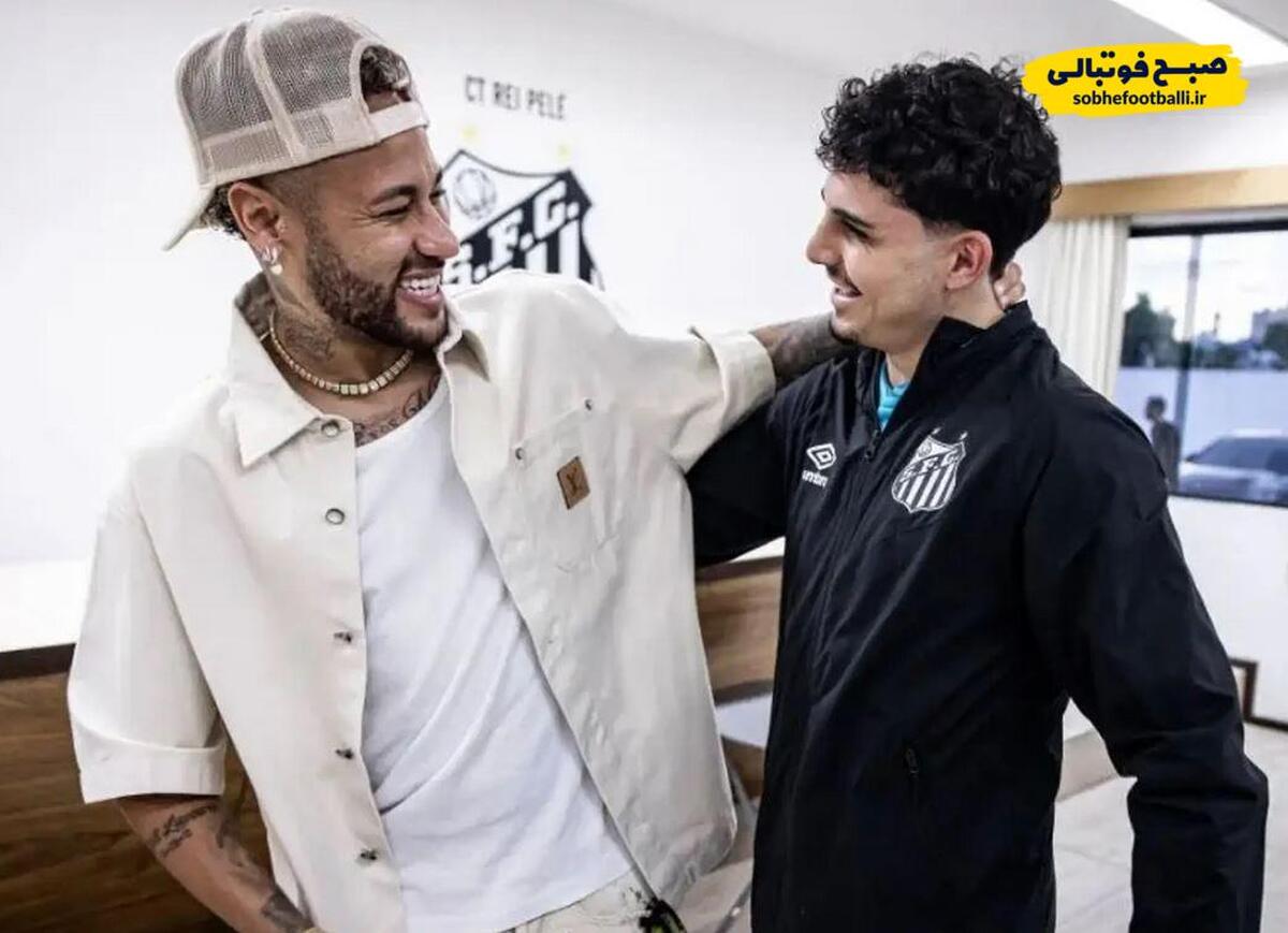 دیدار احساسی؛ نیمار دوباره بعد ۱۳ سال ماتئوس را در سانتوس ملاقات کرد