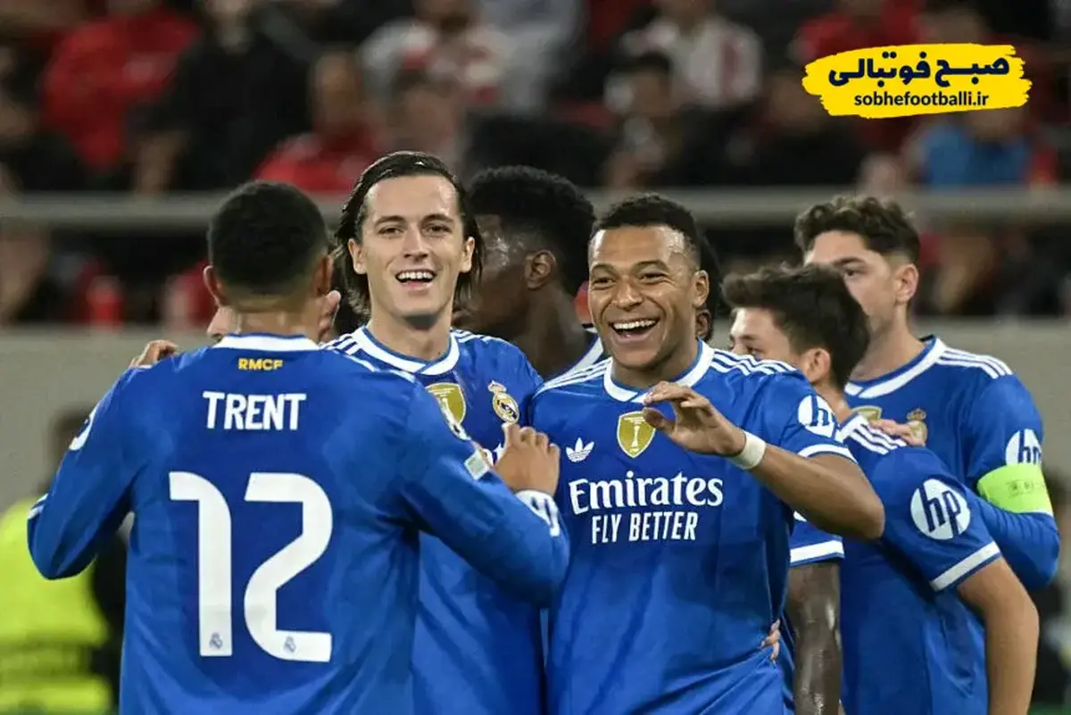 گل چهارم رئال مادرید به المپیاکوس توسط امباپه ۶۰