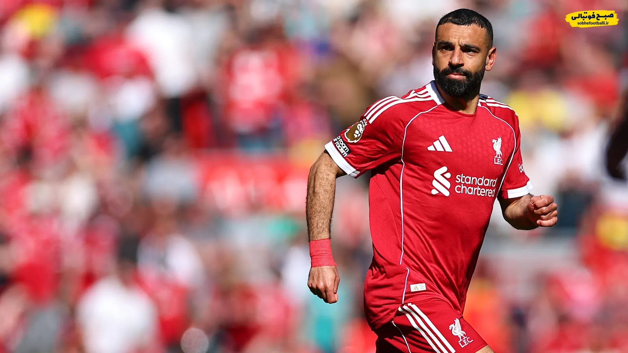محمد صلاح (Mohamed Salah) ستاره لیورپول در ورزشگاه آنفیلد