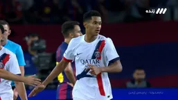 گل اول پاری سن ژرمن به بارسلونا (حرکت زیبای نونو مندس - مایولو)