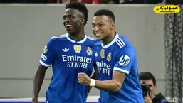 گل سوم رئال&zwnj;مادرید به المپیاکوس توسط امباپه در دقیقه ۲۹