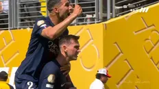 تصویر خبر گل سوم پاری سن ژرمن به رئال مادرید (دبل فابین رویز)