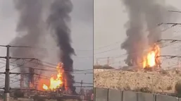 تصاویر حمله پهپادی اسرائیل به پالایشگاه فاز ۱۴ پارس جنوبی