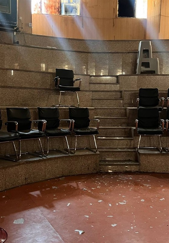 آسیب به ساختمان فدراسیون بوکس در پی موج انفجار از اصابت موشک دشمن + عکس