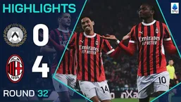 خلاصه بازی اودینزه ۰-۴ میلان