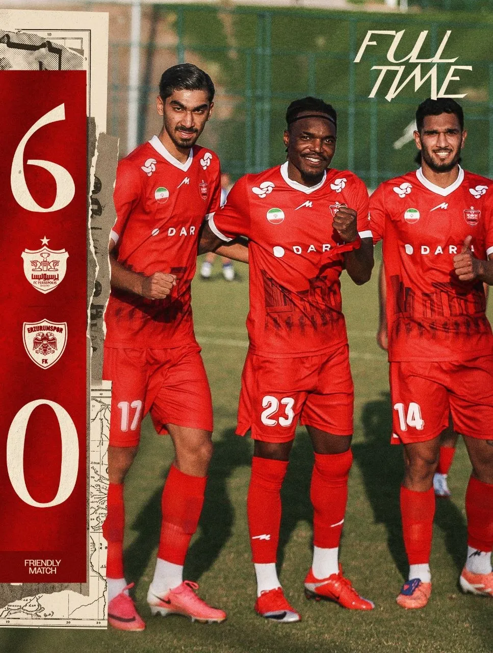 نمایش پرگل پرسپولیس در ترکیه؛ ارزروماسپور با شش گل شکست خورد نمایش پرگل پرسپولیس در ترکیه؛ ارزروماسپور با شش گل شکست خورد