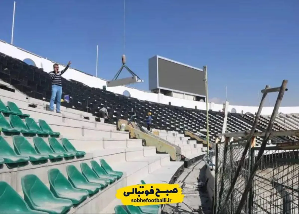 آزادی وارد فاز جدید بازسازی شد؛ صندلی&zwnj;گذاری ضلع شمالی کلید خورد