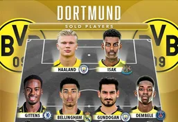 تیم رویایی از بازیکنانی که توسط دورتموند فروخته شده&zwnj;اند؛ با حضور ایساک، لواندوفسکی و هالند