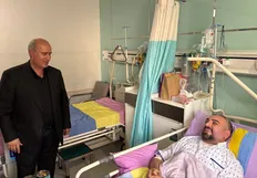 تصویر خبر مهدی تاج به عیادت مجری پرسپولیسی رفت