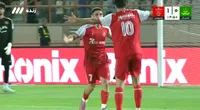 گل دوم پرسپولیس به شمس آذر قزوین توسط محمد عمری