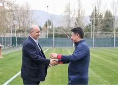 امیر قلعه نویی و مهدی تاج در کنار هم