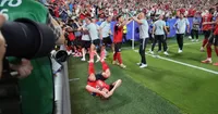 جشن عجیب مفسر تلویزیونی بعد از گل حذف ایران!