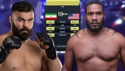 مبارزه حساس امیر علی&zwnj;اکبری با تونی جانسون آمریکایی؛ کری&zwnj;خوانی جنجالی و اشاره به جنگ ۱۲ روزه