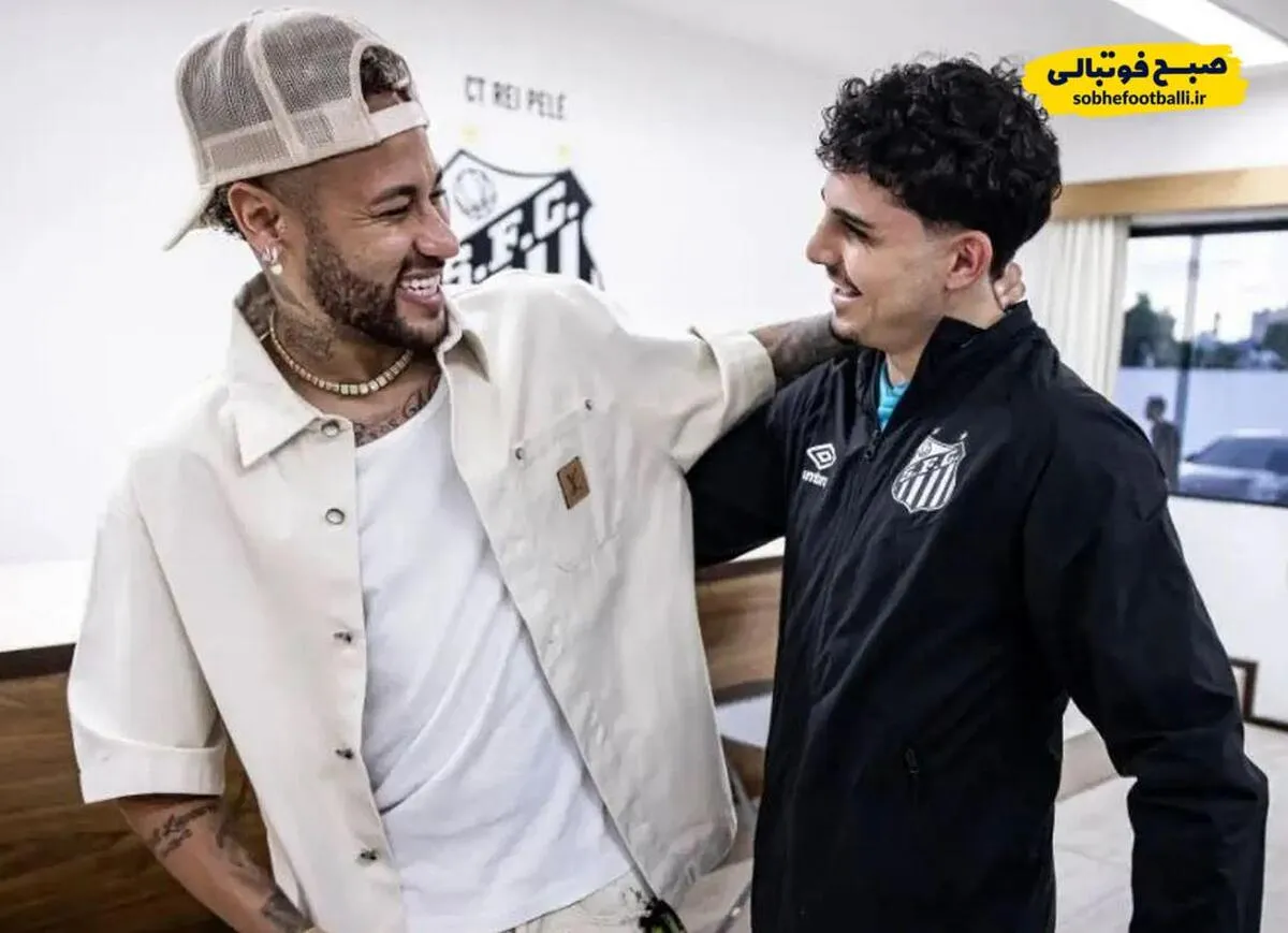 دیدار احساسی؛ نیمار دوباره بعد ۱۳ سال ماتئوس را در سانتوس ملاقات کرد