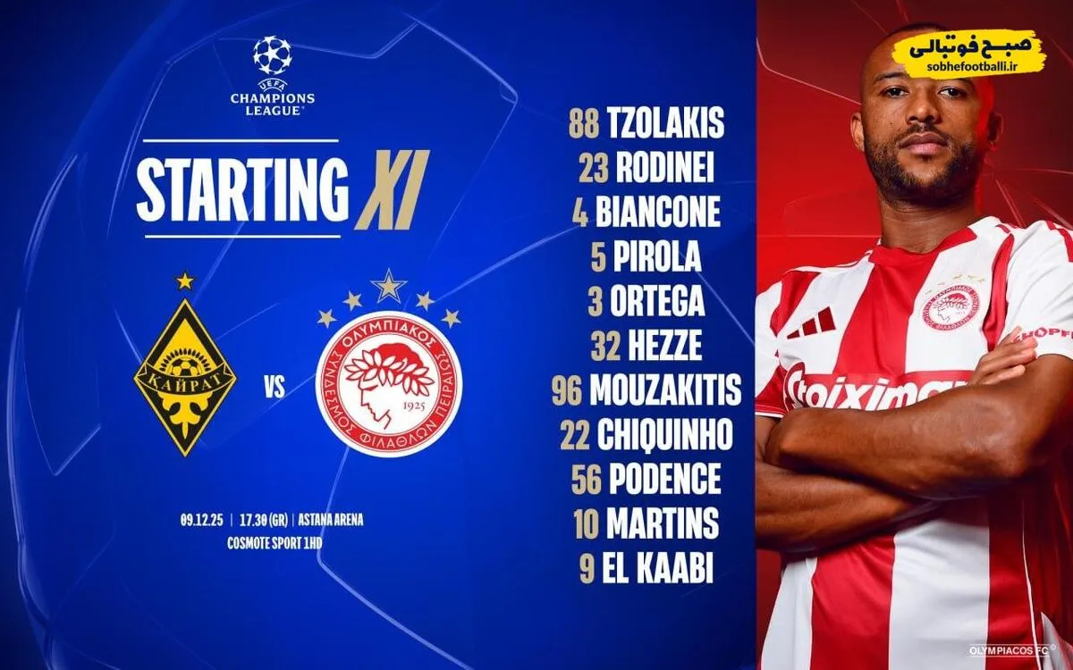 طارمی کنار گذاشته شد/ ستاره ایرانی در دیدار حیاتی المپیاکوس روی نیمکت می&zwnj;نشیند.