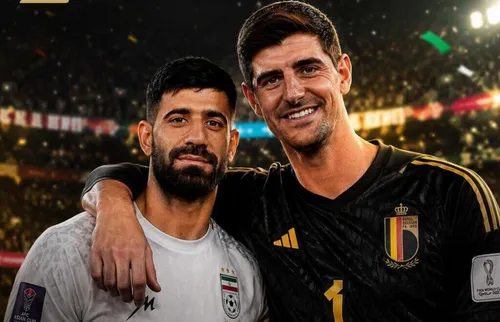 (عکس) اقدام غیرمنتظره ستاره رئال بعد از بازی با ایران؛ کورتوا کنعانی‌زادگان را فالو کرد