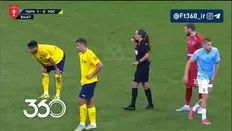 ویدئو | رسانه روسی مدعی شد؛ اخراج محمد محبی در بازی روستوف-نیژنی به&zwnj;دلیل لمس بدن داور زن