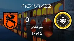 خلاصه بازی سپاهان 1 - مس رفسنجان 0