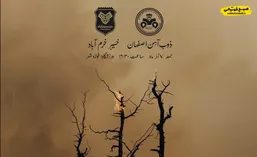 پوستر خاص ذوب&zwnj;آهن با پیام محیط&zwnj;زیستی؛ حمایت از جنگل&zwnj;های هیرکانی پیش از دیدار با خیبر