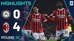 خلاصه بازی اودینزه ۰-۴ میلان