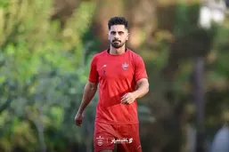 امید عالیشاه کاپیتان پرسپولیس به دیدار شمس آذر رسید