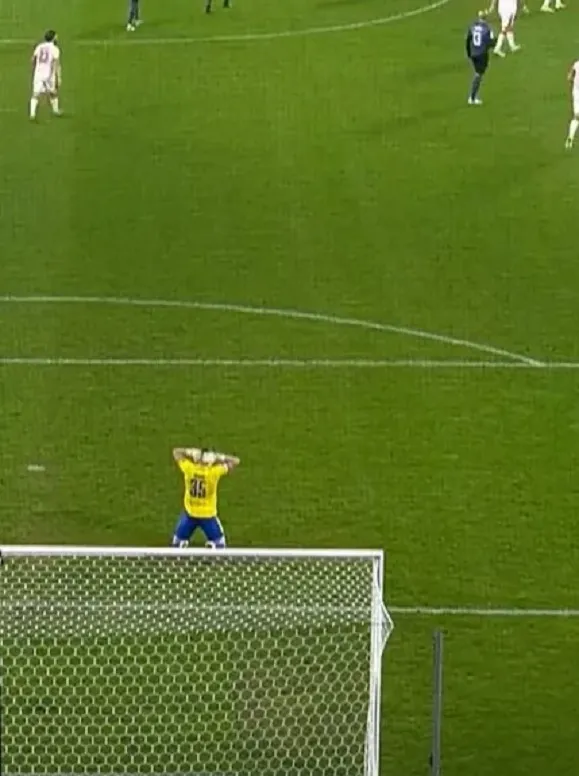 لحظه انفجار که باعث شد فلیکس وایناند دروازه‌بان اسن بلافاصله گوش‌هایش را بگیرد