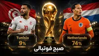 پیش‌بینی هوش مصنوعی از بازی تونس و هلند در جام جهانی ۲۰۲۶؛ شانس ۷۴ درصدی لاله‌های نارنجی برای صدرنشینی