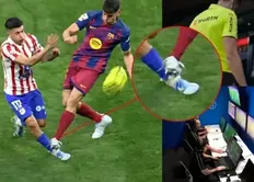 جرارد مارتین در ابتدای نیمه دوم دیدار مقابل اتلتیکو مادرید با خطای شدید کارت قرمز دریافت کرد