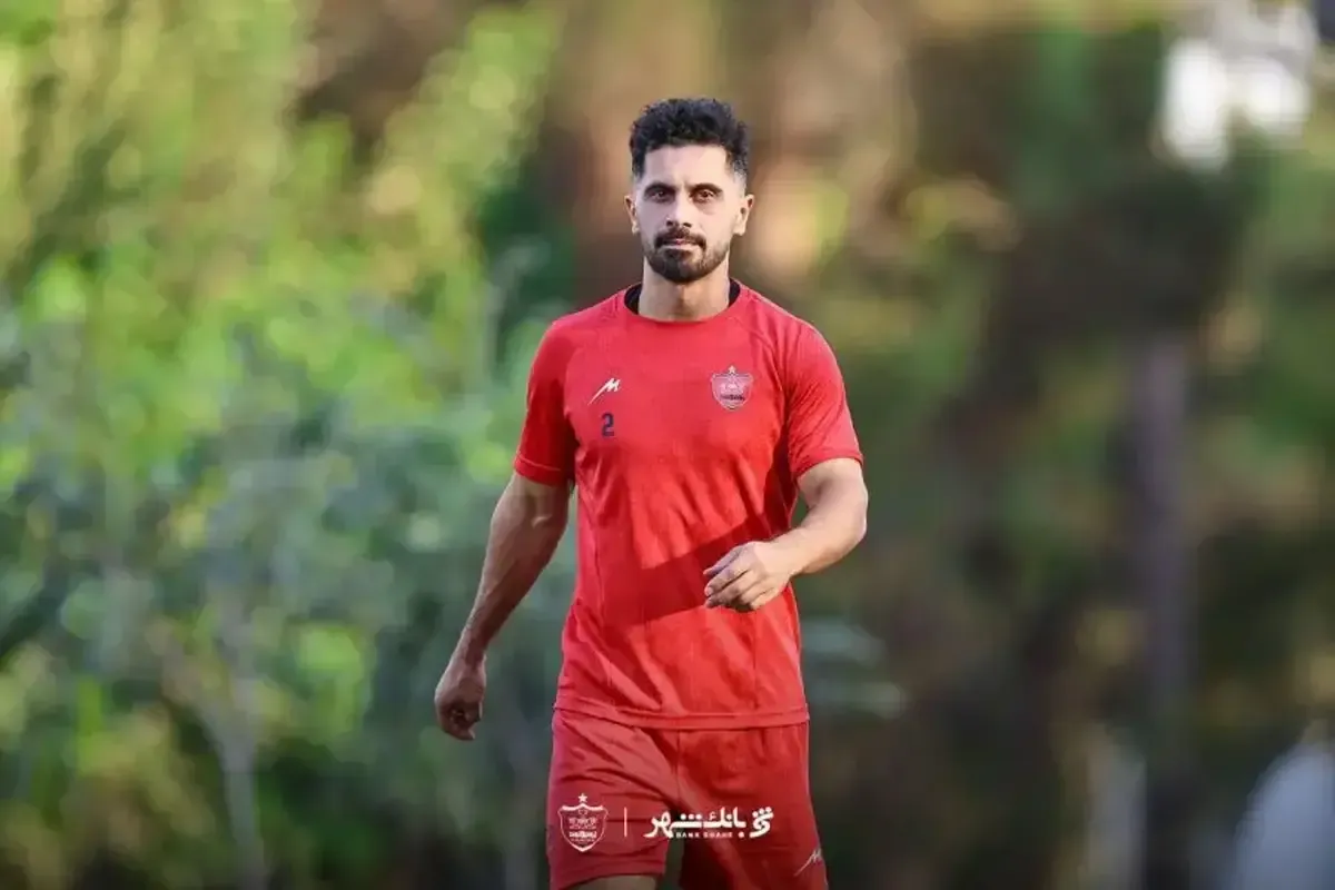 امید عالیشاه کاپیتان پرسپولیس به دیدار شمس آذر رسید