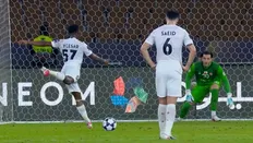 گل یوری سزار ستاره شباب الاهلی به تراکتور ایران از روی نقطه پنالتی در لیگ نخبگان آسیا ۲۰۲۶