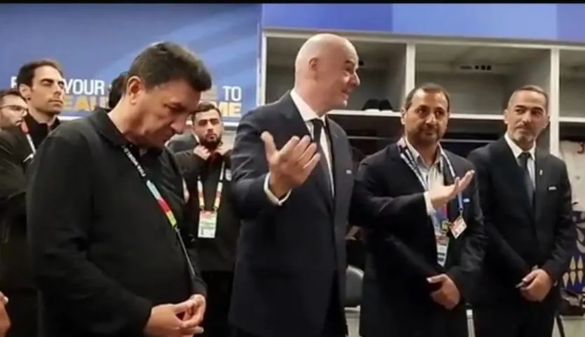 اینفانتینو در رختکن ایران