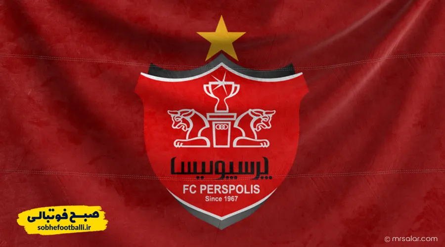 لگوی پرسپولیس با پس زمینه قرمز