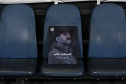 ادای احترام به مرحوم درجاتی قبل از رویارویی گل&zwnj;گهر و ملوان