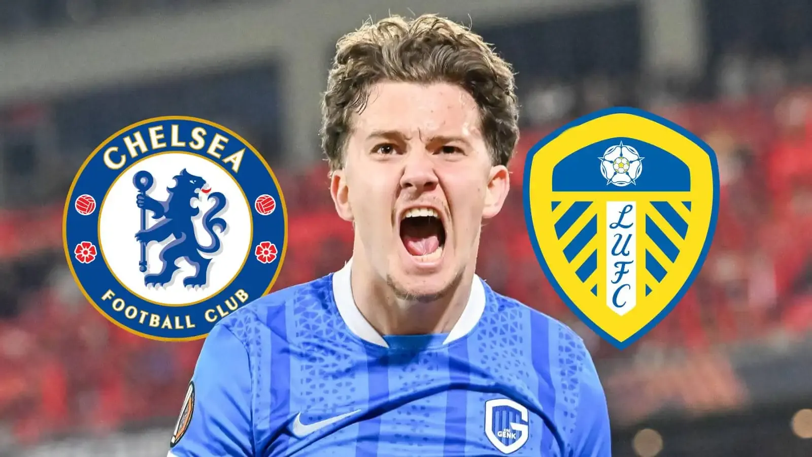 کنستانتینوس کارتساس درکنار لوگوهای چلسی و لیدز