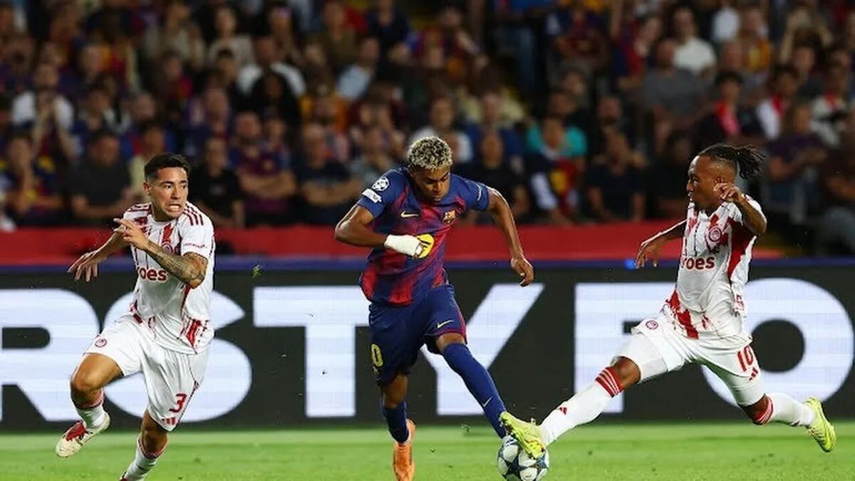 جشنوارهٔ گل آبی&zwnj;اناری&zwnj;ها؛ بارسلونا در شب تحقیر المپیاکوس، با نتیجهٔ ۶-۱ پیروز شد