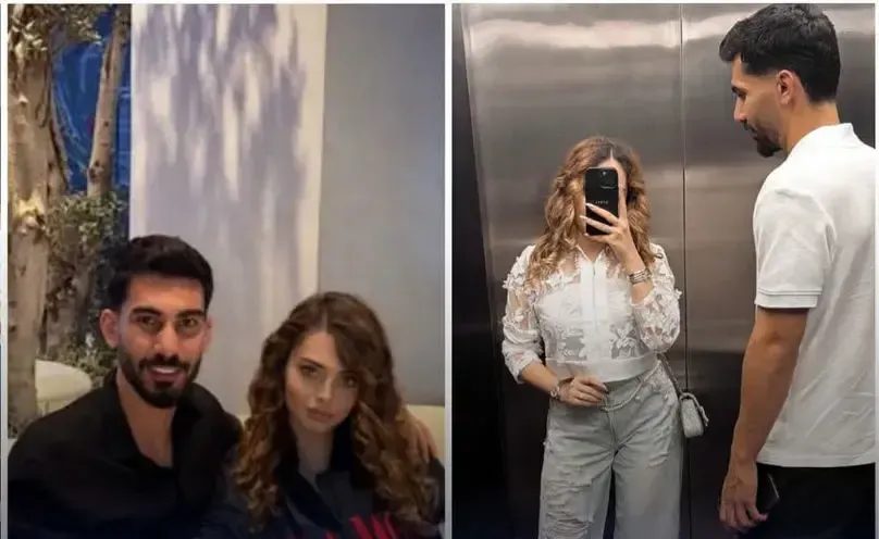 رضا شکاری و همسرش