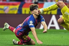 برخورد خوان موسو با فرمین لوپز در دیدار اتلتیکومادرید-بارسلونا