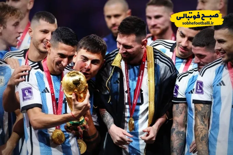 مسی و جشن قهرمانی جام جهانی 2022 آرژانتین