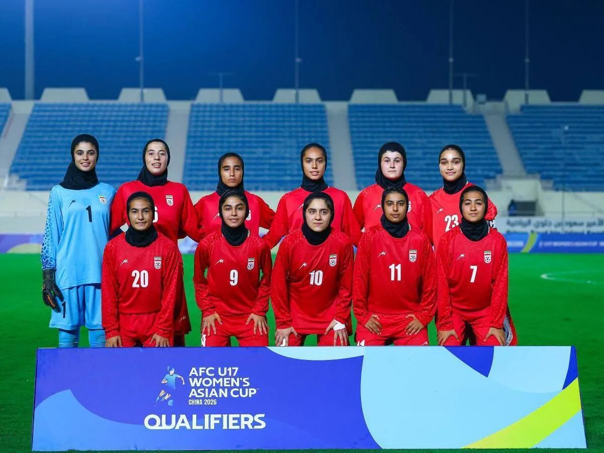 شکست دختران نوجوانان فوتبال ایران مقابل لبنان