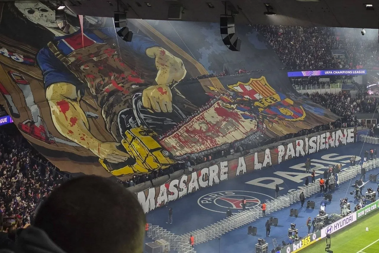 بنر وحشتناک هواداران PSG
