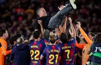 جشن قهرمانی بارسلونا با پیروزی شیرین در ال کلاسیکو + تصاویر